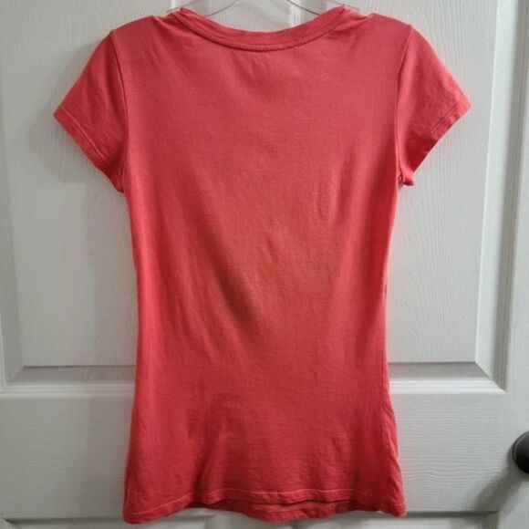 Armani Exchange Coral T-Shirt‎ with Yellow Sequin Scooter - Picture 4 of 7